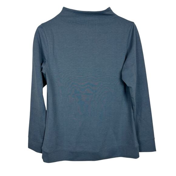 Slazenger Golf Top Womens Medium Blue Grey Funnel Neck Sweatshirt Outdoor Casual - Picture 2 of 10